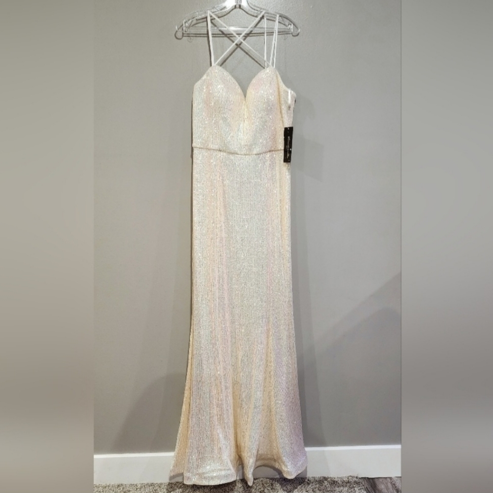 Cinderella Divine Sequined Opal Champagne Dress - New With Tags